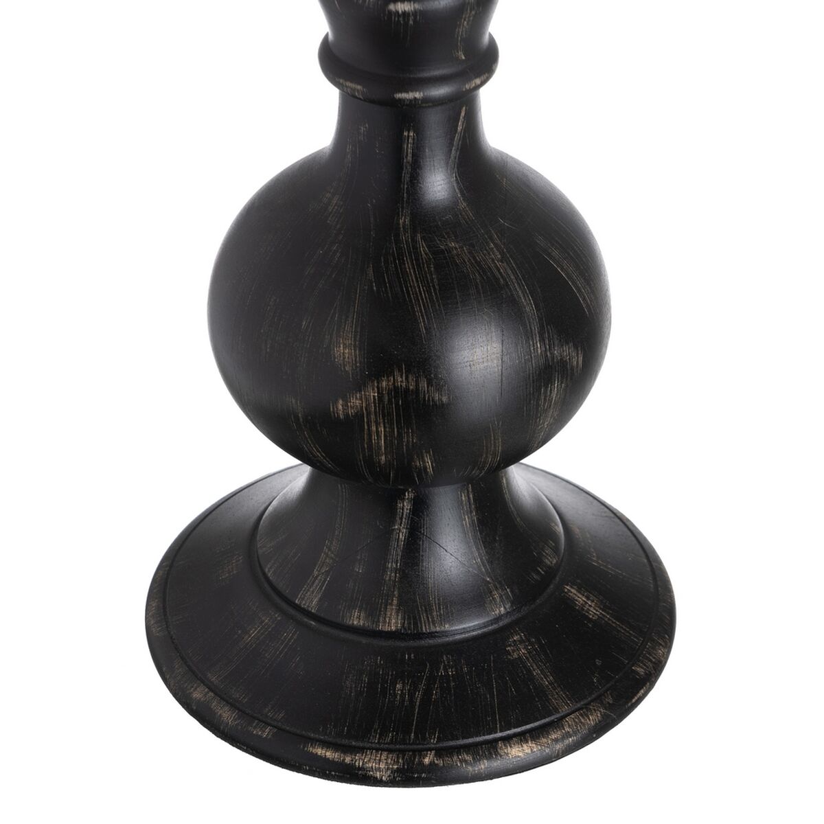 Lyseholder Sort Træ Krystal 23 x 23 x 58 cm